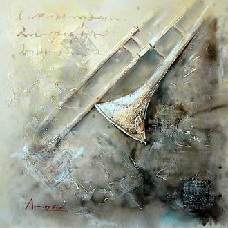 Musical Instrument oil painting